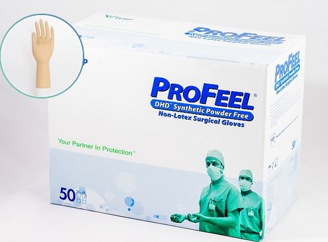 Рукавички хірургічні Профіл ДГД Синтетичні без пудри, розмір 8,5